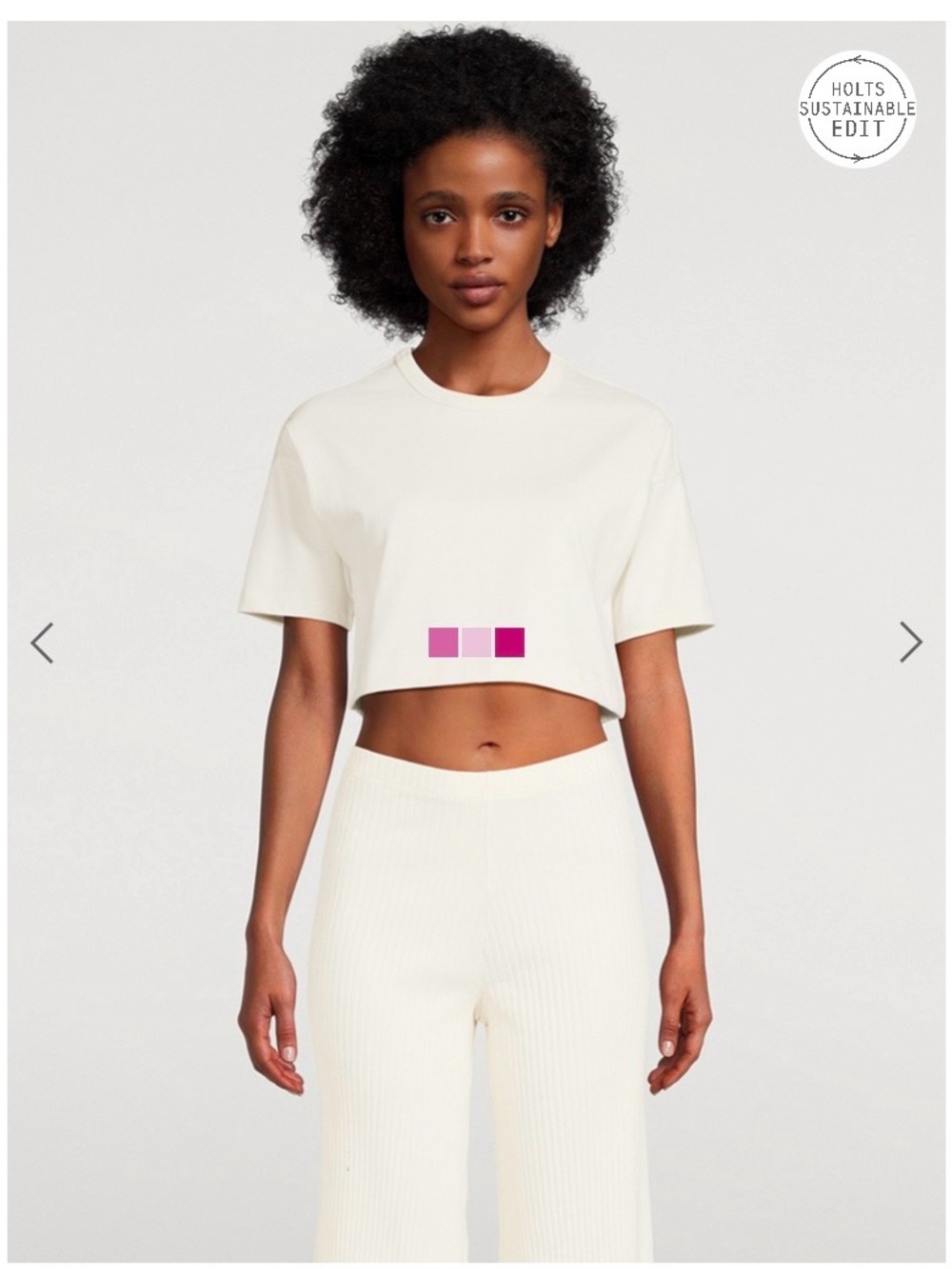 KOTN Cream Cropped Short Sleeve Tee